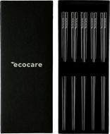 ECOCARE Metal Sushi Chopsticks Box Black 10 pcs - Cutlery Set