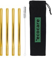 ECOCARE Metal Straws Maxi 12mm Set Gold 4 pcs - Straw