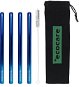ECOCARE Metal Straws Maxi 12mm Set Blue 4 pcs - Straw