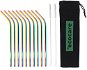 ECOCARE Metal Straws Set Rainbow Bent 10 pcs - Straw