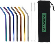 ECOCARE Metal Straws Set Mix Bent 8mm 7 pcs - Straw