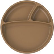 MINIKOIOI Split Silicone with Suction Cup - Woody Brown - Children's Plate