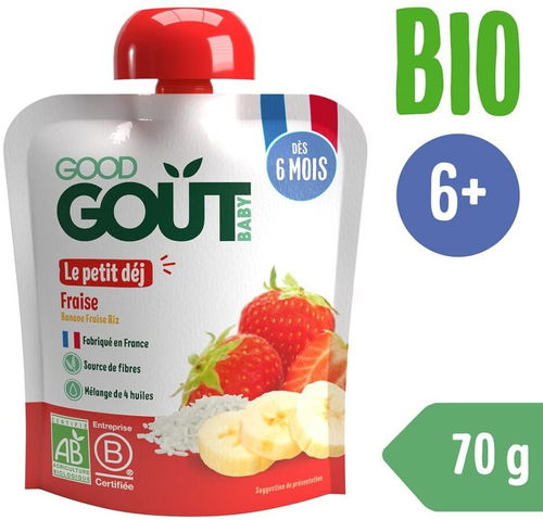 Good Gout BIO Jahodová snídaně 70 g - Kapsička pro děti - Hlavní obrázek