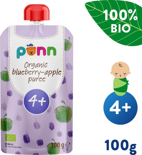 SALVEST Ponn BIO Jablko s borůvkami (100 g) - Kapsička pro děti - Hlavní obrázek