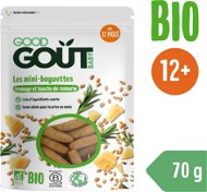 Gyerek snack Good Gout Organic Mini Baguettes with Rosemary and Cheese (70g) - Křupky pro děti