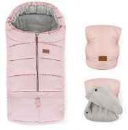 Petite & Mars zimný set fusak Jibot 3 v 1 a rukavice na kočík Jasie Flamingo Pink - Fusak do kočíka