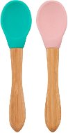 MINIKOIOI S bambusovou rukoväťou, 2 ks – Green/Pink - Detská lyžica