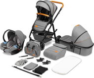 LIONELO 3in1 Amber Grey Stone - Baby Buggy