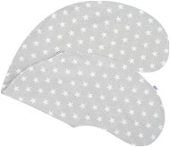 NEW BABY povlak na kojící polštář hvězdičky šedý - Povlak na kojicí polštář