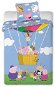 FARO kétoldalú - Peppa Pig - Hőlégballon, 140×200 cm - Gyerek ágyneműhuzat