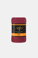 Blanket FARO microfleece blanket Siglo burgundy, 200×220 cm - Deka