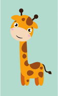 FARO Children's Bath Towel Giraffe 30×50cm - Children's Bath Towel