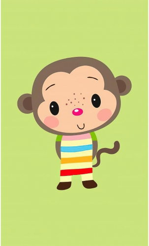 FARO Baby Towel Monkey 30×50cm - Children's Bath Towel - Main image