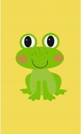 FARO Children's Bath Towel Frog 30×50cm - Children's Bath Towel