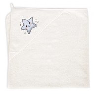 CEBA Terry Towel with Hood 100 × 100 Star Creamy - Children's Bath Towel