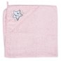 CEBA frottír törölköző kapucnival 100 × 100 Star Pink - Gyerek fürdőlepedő