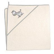 CEBA Terry Towel with Hood 100 × 100 Zebra Creamy - Children's Bath Towel