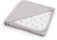 CEBA Baby Blanket 90 × 100 Light Grey + Yellow Stars - Blanket