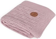 CEBA Kötött takaró díszdobozban 90 × 90  halszálka mintás, rózsaszínű - Pléd