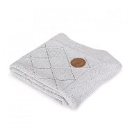 CEBA Knitted Blanket in Gift Box 90 × 90 Rice Pattern Light Grey - Blanket