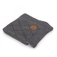 CEBA Knitted Blanket in Gift Box 90 × 90 Rice Pattern, Dark Grey - Blanket