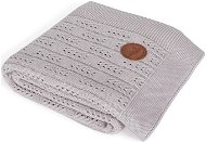 CEBA Knitted Blanket in Gift Box 90 × 90 Grey Herringbone - Blanket