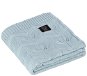 YOSOY Leaves made of Bamboo 50% and Cotton 50%, 95 × 85cm, Light Blue - Blanket