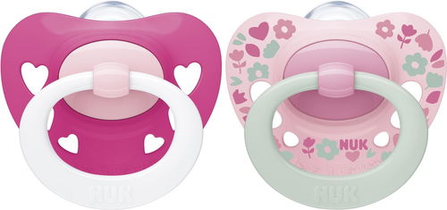 NUK Dudlík Signature 6–18m 2 ks  BOX holka - Dudlík - Hlavní obrázek