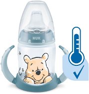 NUK  fľaštička na učenie  DISNEY-Medvedík Pú s kontrolou teploty 150 ml modrá (mix motívov) - Detská fľaša na pitie