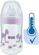 NUK Nature Sense kojenecká láhev s kontrolou teploty 260 ml fialová - Kojenecká láhev