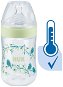 NUK Nature Sense dojčenská fľaša s kontrolou teploty 260 ml zelená - Dojčenská fľaša