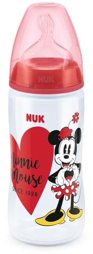 Nuk Biberón Mickey y Minnie Flow Control 6-18M Silicona 300 Ml