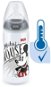 NUK FC+ dojčenská fľaša MICKEY s kontrolou teploty 300 ml sivá - Dojčenská fľaša