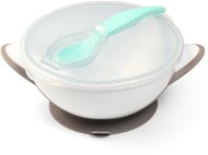 BabyOno Baby Bowl with Suction Cup and Spoon, Grey - Children's Bowl