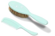 BabyOno Baby Hair Brush and Comb - Natural Soft Bristle, Mint - Children's comb