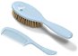 BabyOno Baby Hair Brush and Comb - Natural Soft Bristle, Blue - Children's comb