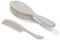 BabyOno Baby Hair Brush and Comb - Natural Soft Bristle, Grey - Children's comb