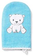 BabyOno Bamboo Washcloth Teddy Bear 21 × 12cm, Blue - Washcloth