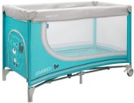 Baby Mix Travel Cot Teddy Bear, Blue - Travel Bed