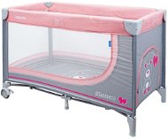 Baby Mix Travel Cot Teddy Bear, Pink - Travel Bed