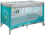 Baby Mix Travel Cot with Hanging Bed Elephants, Blue - Travel Bed