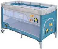 Baby Mix Travel Cot Elephants, Navy - Travel Bed