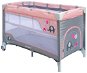 Baby Mix Travel Cot Elephants, Pink - Travel Bed