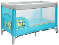 Baby Mix Travel Cot Owl, Blue - Travel Bed