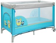 Baby Mix Travel Cot Owl, Blue - Travel Bed