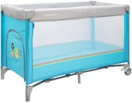 Baby Mix Travel Cot Sparrows, Light Blue - Travel Bed