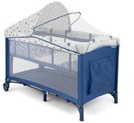 Milly Mally Mirage Deluxe Travel Cot, Blue-White - Travel Bed