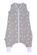 Natulino Little Walkers extra thin summer sleeping bag with legs, Animals grey L (Size 80/92) - Children's Sleeping Bag
