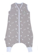 Natulino Little Walkers extra thin summer sleeping bag with legs, Animals grey, XL (Size 92/110) - Children's Sleeping Bag