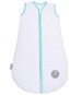 Natulino extra thin summer sleeping bag, White Grey Leaves / Mint, 1-ply, L (12 - 18 m) - Children's Sleeping Bag